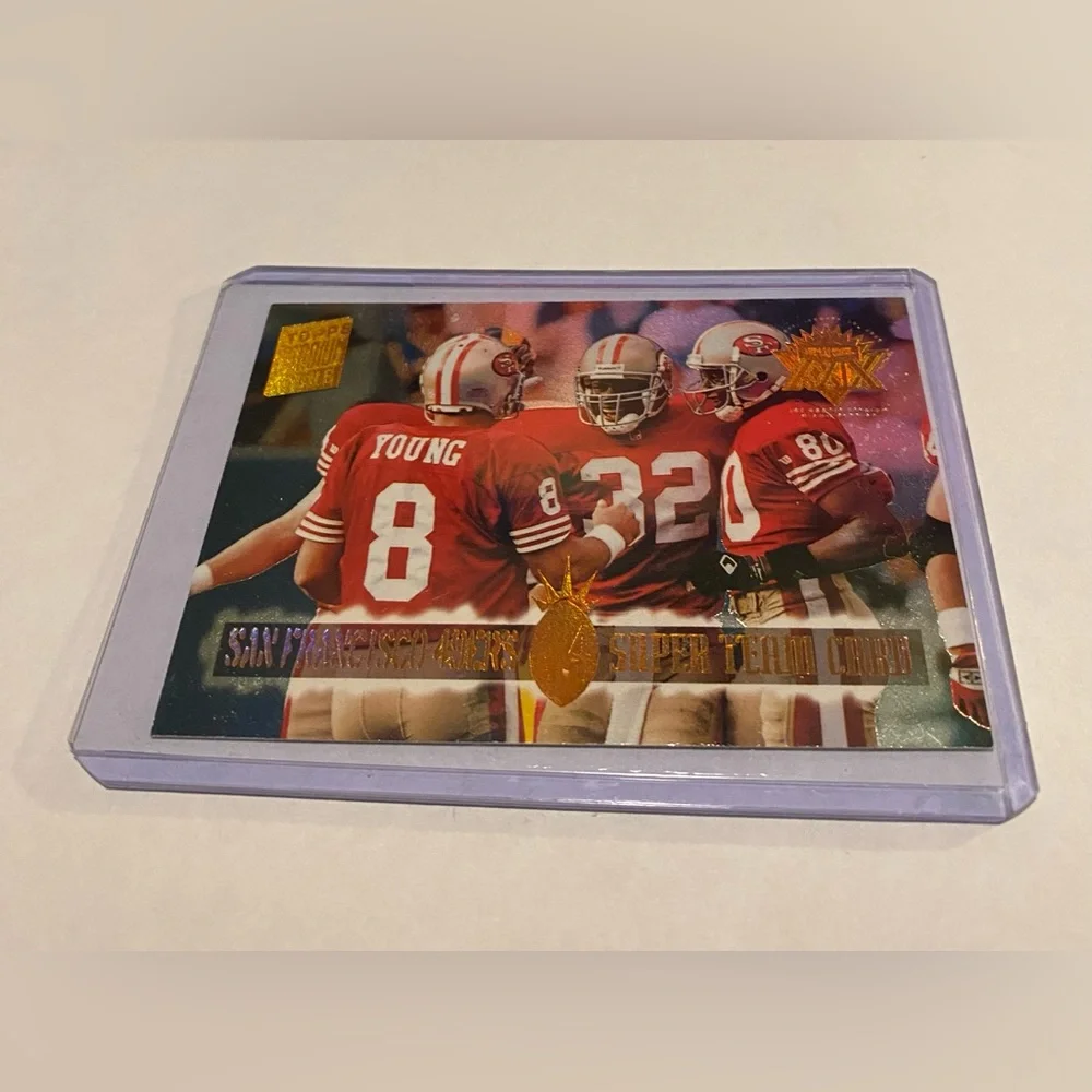 San Francisco 94 Topps Stadium Club Super Team Card Steve Young Jerry Rice